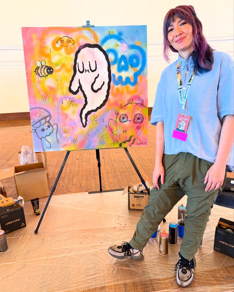 Had a fun time with a 1 hour live art jam sesh on this canvas for collectedcon !! 👻 

Thank you &amp; congratulations to Jon 🙏