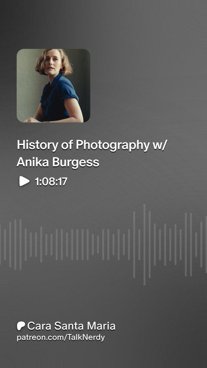 Cara Santa Maria (@carasantamaria) on Twitter photo Did you catch last week's <a href="/TalkNerdy_Pod/">Talk Nerdy Podcast 🎙🎧</a> on the history of photography with #AnikaBurgess ?!
Her book, "Flashes of Brilliance" tells the story of the wildest experiments in early photography and the wild people who undertook them.
Listen on #TalkNerdy👇🏼
carasantamaria.com/podcast/anika-… Did you catch last week's <a href="/TalkNerdy_Pod/">Talk Nerdy Podcast 🎙🎧</a> on the history of photography with #AnikaBurgess ?!
Her book, "Flashes of Brilliance" tells the story of the wildest experiments in early photography and the wild people who undertook them.
Listen on #TalkNerdy👇🏼
carasantamaria.com/podcast/anika-…