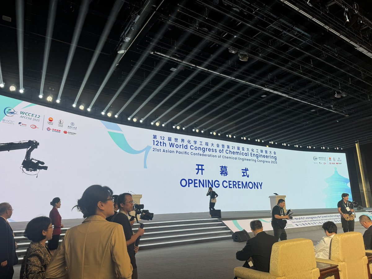 GroupMatsukata's tweet image. 12th World Congress of Chemical Engineering"WCEC", 21st Asian Pacific Confederation of Chemical Engineering Congress "APCChE2025" have just started in Bajing. 4000 participants! What a number of participants. The Congress will continue till July 17.
#WCEC
#apcche
