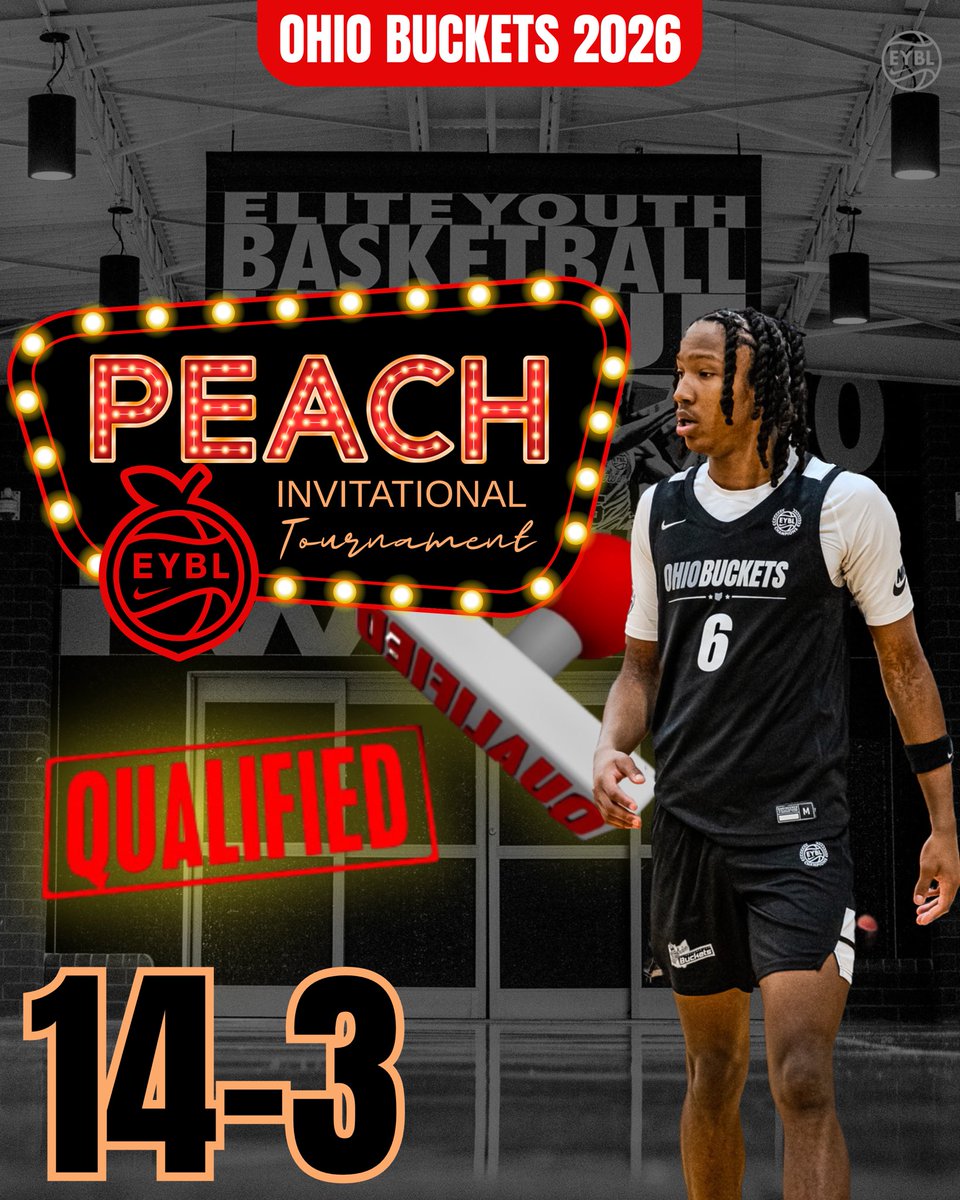 🎟️🍑 TICKET PUNCHED…QUALIFIED!

For a second consecutive summer the Buckets will be represented at prestigious Peach Jam and P.I.T.!

🍑 Ohio Buckets 2027 • (16u)
📊 (12-0) ➡️ Peach Jam Play-In (24 teams)

🍑 Ohio Buckets 2026 • (17u)
📊 (14-3) ➡️ Peach Invitational (16 teams)