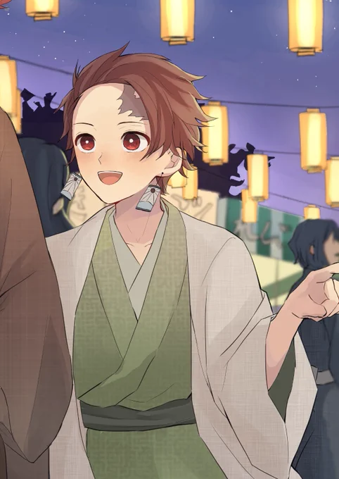 #竈門炭治郎生誕祭2025 #竈門炭治郎誕生祭2025 炭治郎お誕生日おめでとう!!!! 過去絵で参戦、と思ったけど無限列車見る前(左)と見た後(右)の差が…