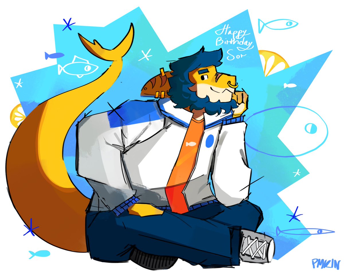 pmkinbrd's tweet image. Late birthday art for oomffff @sortheshork