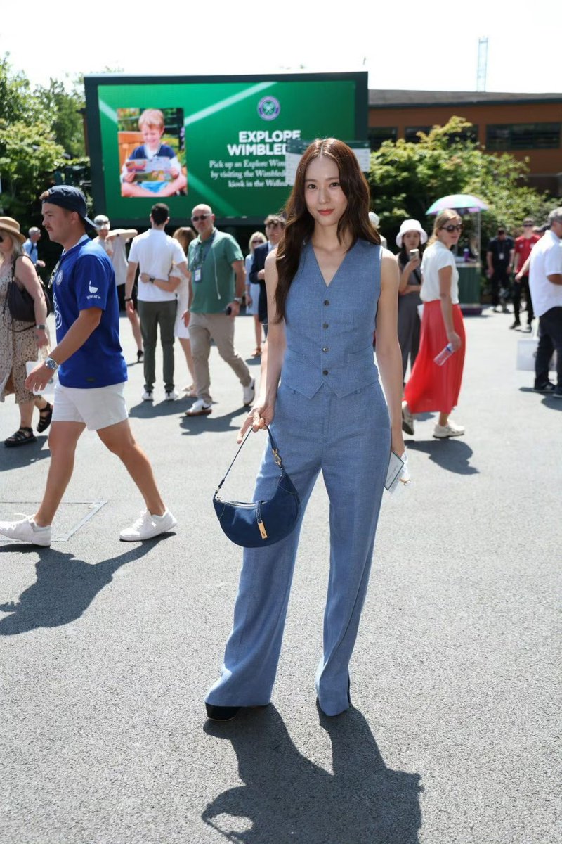 krystal jung in talph lauren at the 2025 wimbledon championships final