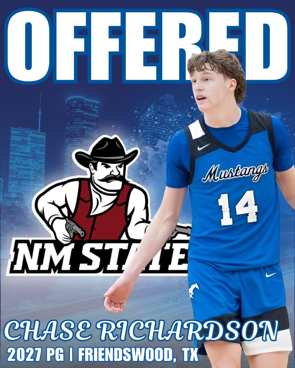 Chase Richardson (@cwrichardson24) on Twitter photo After a great conversation with <a href="/CoachJHoot/">Jason Hooten</a> I am excited to receive an offer from New Mexico State University. Thank you to the Aggies coaching staff! <a href="/BJenkins247/">Brandon Jenkins</a> <a href="/tim_ford11/">Tim Ford</a> <a href="/tj_ford/">TJ Ford</a> <a href="/FwoodBoysBball/">Friendswood Boys Basketball</a> <a href="/GASOMass/">Ryan Massad 🔎</a> <a href="/Boy_named_Su_5/">Ansu Sesay Jr</a> <a href="/ScottyD_Knows/">Scotty Hendricks</a> <a href="/iFilmHoopers/">Michael Timmins</a> <a href="/JamieShaw5/">Jamie Shaw</a> After a great conversation with <a href="/CoachJHoot/">Jason Hooten</a> I am excited to receive an offer from New Mexico State University. Thank you to the Aggies coaching staff! <a href="/BJenkins247/">Brandon Jenkins</a> <a href="/tim_ford11/">Tim Ford</a> <a href="/tj_ford/">TJ Ford</a> <a href="/FwoodBoysBball/">Friendswood Boys Basketball</a> <a href="/GASOMass/">Ryan Massad 🔎</a> <a href="/Boy_named_Su_5/">Ansu Sesay Jr</a> <a href="/ScottyD_Knows/">Scotty Hendricks</a> <a href="/iFilmHoopers/">Michael Timmins</a> <a href="/JamieShaw5/">Jamie Shaw</a>