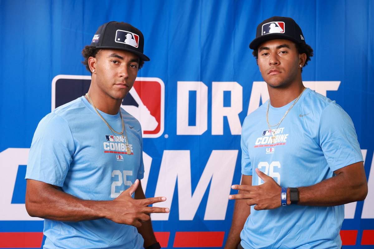 Kyson (No. 15, BOS) and Malachi (No. 62, DET) Witherspoon have both been drafted today!

They'll look to be the first set of twins in the Majors after being taken the same year since fellow Sooners Ryan and Damon Minor (1996).

More on the brothers: atmlb.com/4lvRF4I