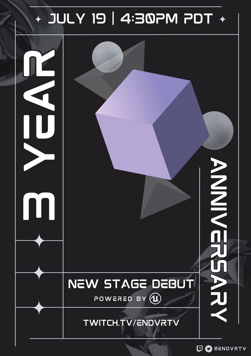 ENDVRtv's tweet image. 🚨 3 Year Anniversary Subathon 🚨 

#UnrealEngine #xsens #Vtubers