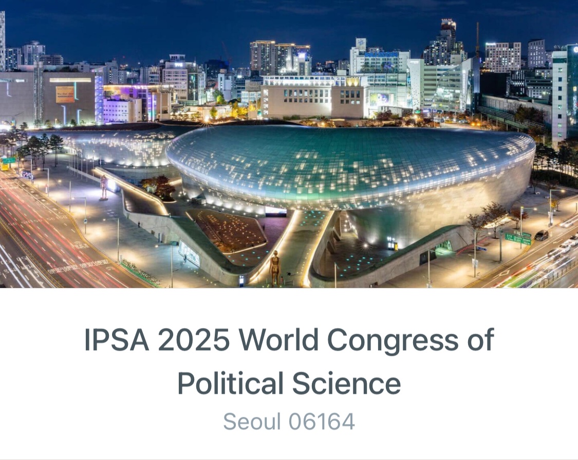 My paper “From emotion to erosion” got accepted at the IPSA World Congress of PolSci in Seoul! I’ll present it this afternoon!