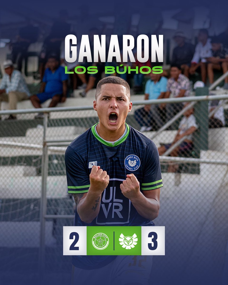 ¡Esto es Fútbol! 👊🏻🦉 Luchamos hasta el final y nos traemos los 3 puntos para El Nido. 🤩💯

#BalzarCity 2️⃣🆚3️⃣ #BúhosULVR 

Goles ⤵️
- Luis Lastra ⚽️
- Job Belizaire ⚽️
- Samuel Rios ⚽️

#VamosBúhos #SomosloQueHacemos