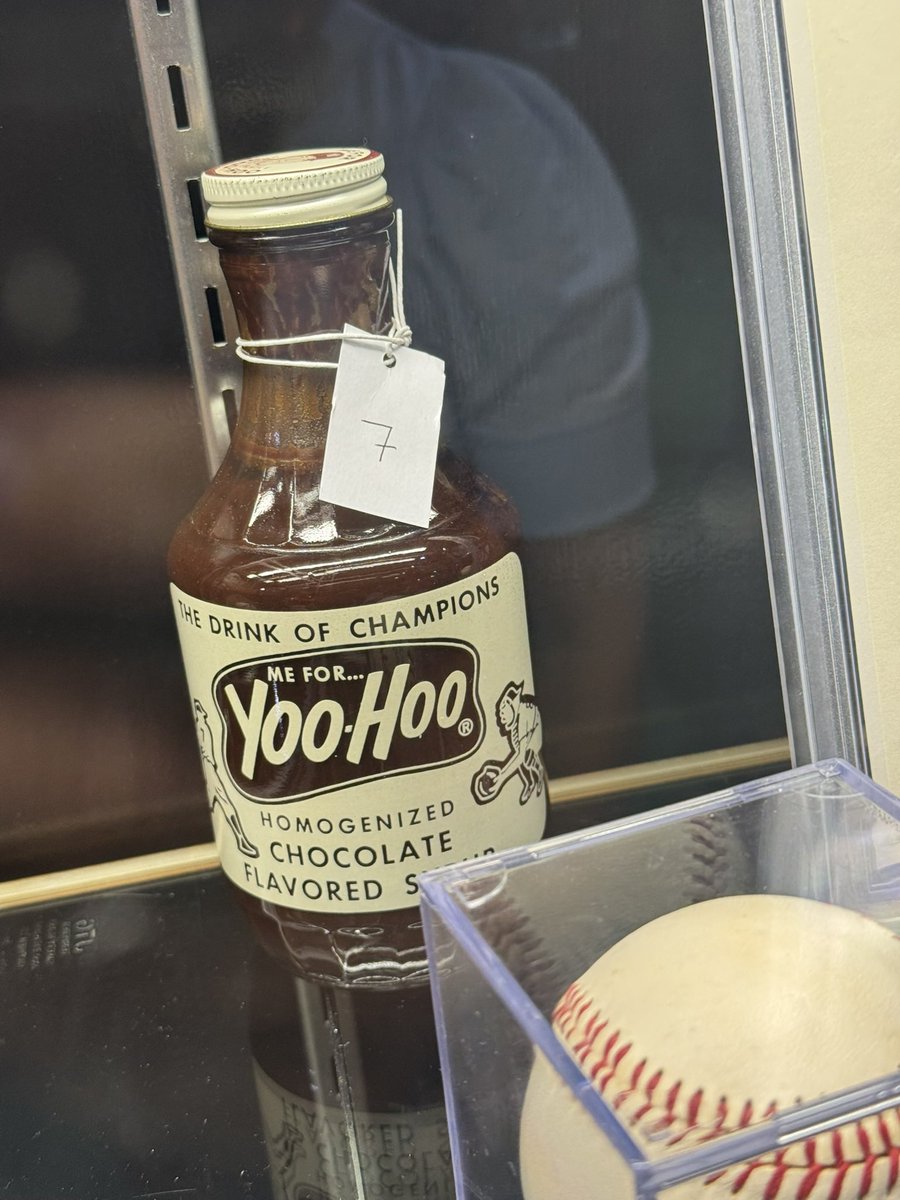 nikkidunagan's tweet image. Today at the All-Star village they had a memorabilia section with items up for auction. One of the items was an unopened bottle of Yoo-Hoo from 1959.
Imagine making the loser of your fantasy football league drink this.