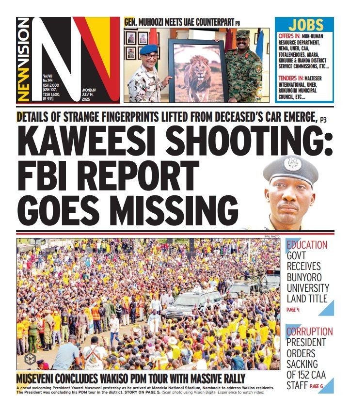 StuartYiga's tweet image. 🇺🇬Let's welcome #MONDAY with our copy🇺🇬💃💃💃💃👏👏👏 @ArthurBaguma1 @MlLefranc @newvisionwire @BarbaraKaija @nyamadon @mkainerugabaa @FBI @PoliceUg @StateHouseUg @UgandaCAA @EntebbeAirport @MukiibiH_NV @FelixOsike @BishopsVoice @ChurchofUganda_ @pwatchug