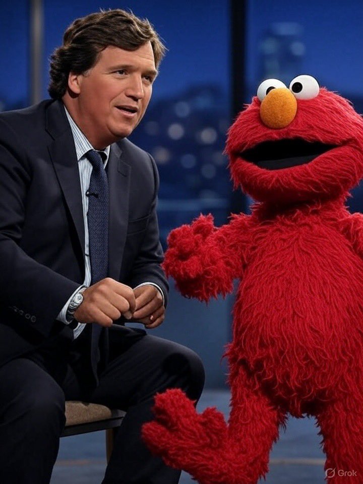 Laura Loomer (@lauraloomer) on Twitter photo .<a href="/TuckerCarlson/">Tucker Carlson</a> will be interviewing <a href="/elmo/">Elmo</a> tomorrow. .<a href="/TuckerCarlson/">Tucker Carlson</a> will be interviewing <a href="/elmo/">Elmo</a> tomorrow.