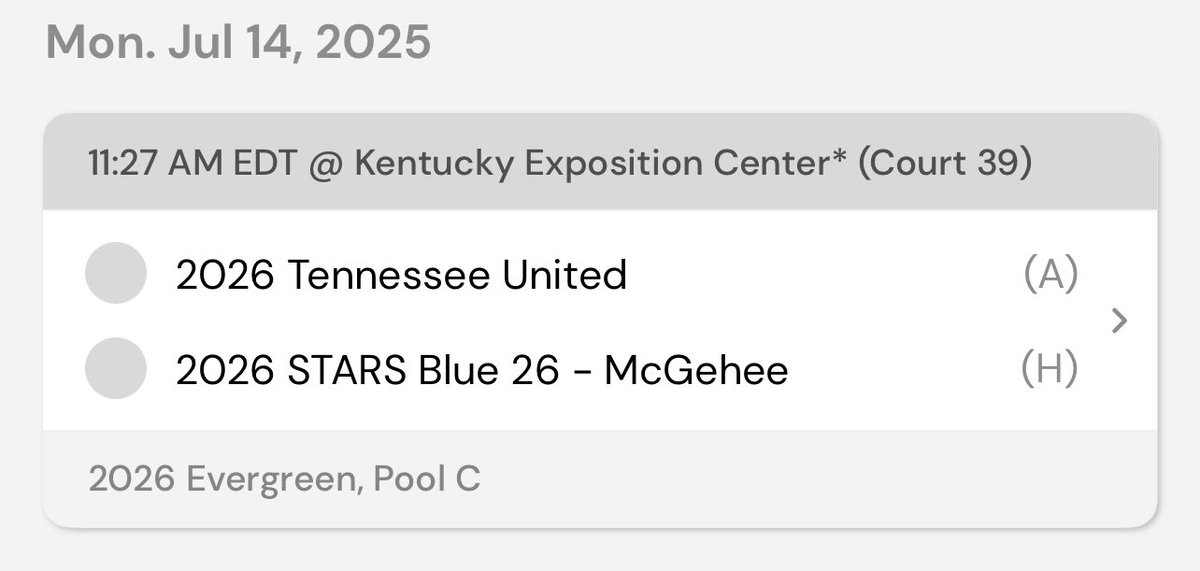 Emma Poston (@emmaposton10) on Twitter photo Thankful everyone was okay today <a href="/TFNsRun4Roses/">TFN's Run 4 Roses</a> and we can finish our last tourney our senior season. Updated schedule for Monday 👇.
<a href="/StarsNash_GBB/">STARS HS GBB</a> Thankful everyone was okay today <a href="/TFNsRun4Roses/">TFN's Run 4 Roses</a> and we can finish our last tourney our senior season. Updated schedule for Monday 👇.
<a href="/StarsNash_GBB/">STARS HS GBB</a>