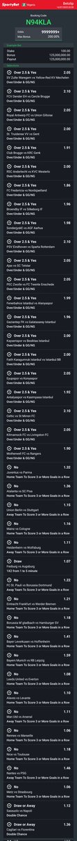 Hey check out the bet I just placed on Sportybet! sportybet.com/ng/?shareCode=…