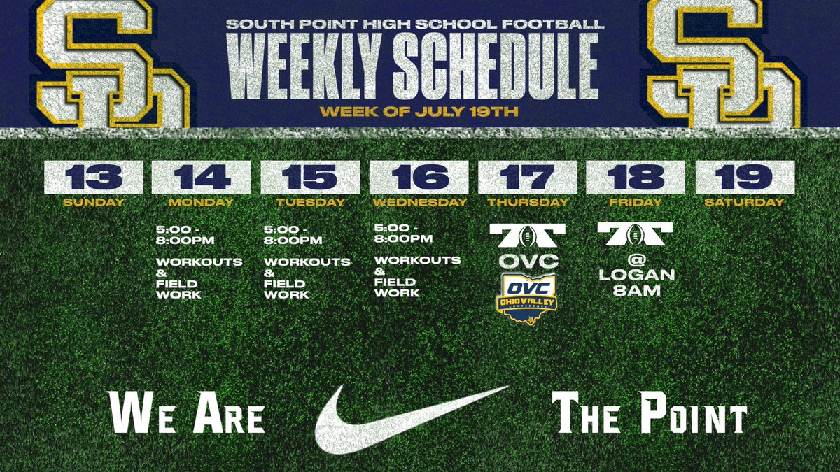 Weekly Schedule!!! Continue to grind!!! Let’s get after it!