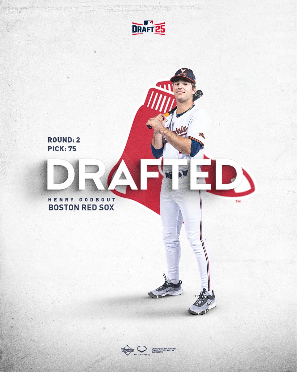 UVABaseball's tweet photo. Charlottesville ➡️ Boston

With the 75th pick, the @RedSox select @henrygodbout! 

#GoHoos https://t.co/vsPwu1Oblq
