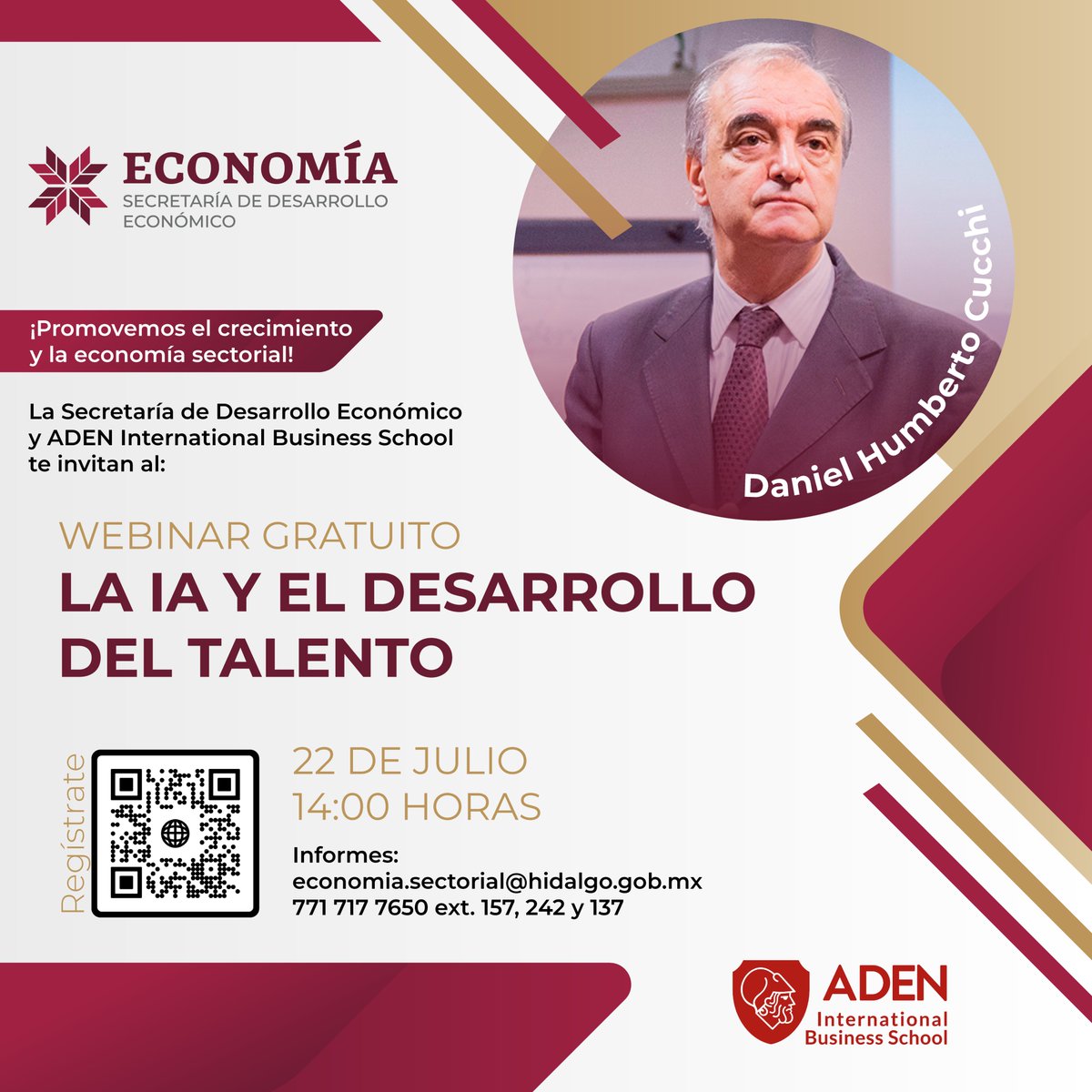 ¡La IA también transforma el talento humano!
Conéctate a nuestro próximo webinar .

Ideal para líderes de RRHH, desarrollo organizacional y formación ejecutiva
💻 Modalidad: Online vía Zoom
🆓 Evento gratuito, con registro previo

🔗 aden.zoom.us/meeting/regist…