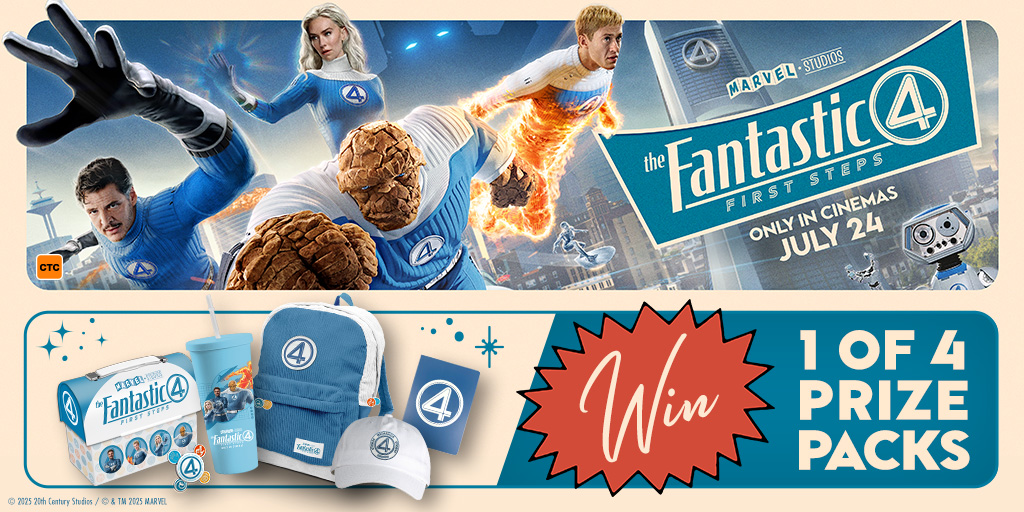 WIN^ one of four #TheFantasticFourFirstSteps prize packs, thanks to our friends at <a href="/MarvelAUNZ/">Marvel AUNZ</a>! 

Visit supa.fans/FantasticFourC… for your chance to win! (^T&amp;Cs Apply)

Marvel Studios' The Fantastic Four: First Steps is in cinemas July 24.