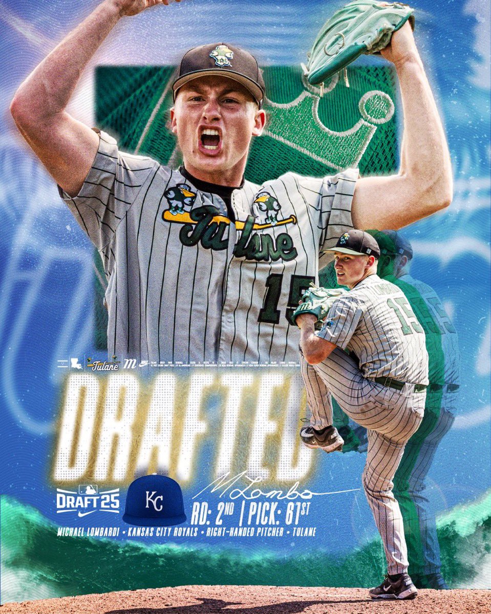 waveballmanager's tweet image. It’s a Lombardi Party in KC!
Huge congrats to @m_lombardi2022 on getting drafted 61st overall to the Kansas City Royals.
His stats in 2025:
42.0 IP
2.14 ERA
73 SO
0.98 WHIP
.139 BAA
43.5 K%
#ProWave🌊⚾️