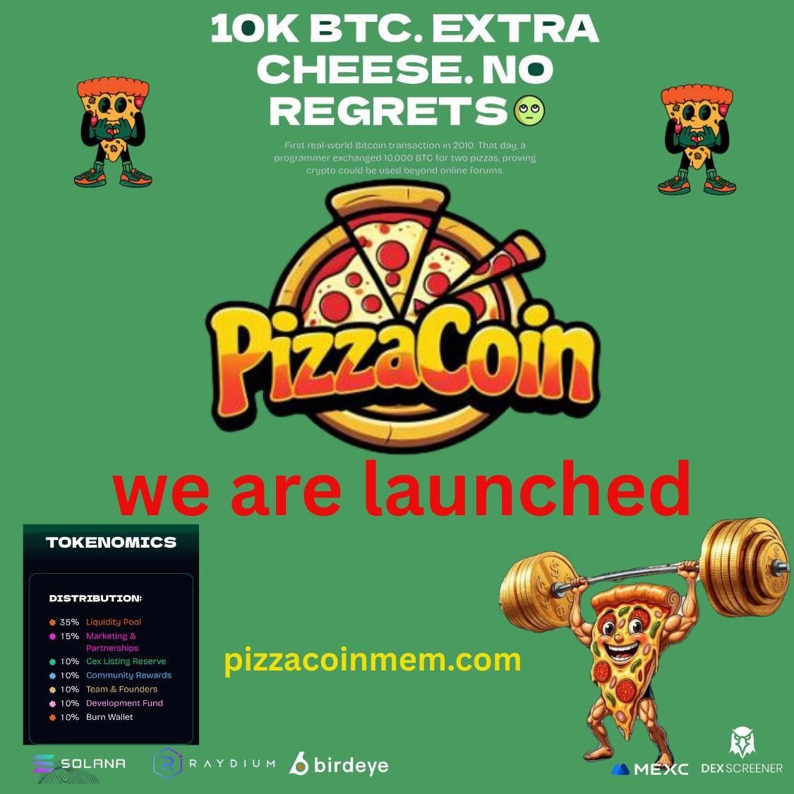 AlcoholiCrypto's tweet image. 🍕 DEGENS, DINNER’S SERVED! 🍕
$PZC — Pizza Coin is officially LIVE! 🔥
Straight from the oven, the SPICIEST memecoin has landed 🍕💨
✅ Fair launch
✅ Backed by the community
✅ Designed for those chasing juicy gains 💰🚀
Early entry = that garlic-dripped alpha 😤🧄
Don’t…