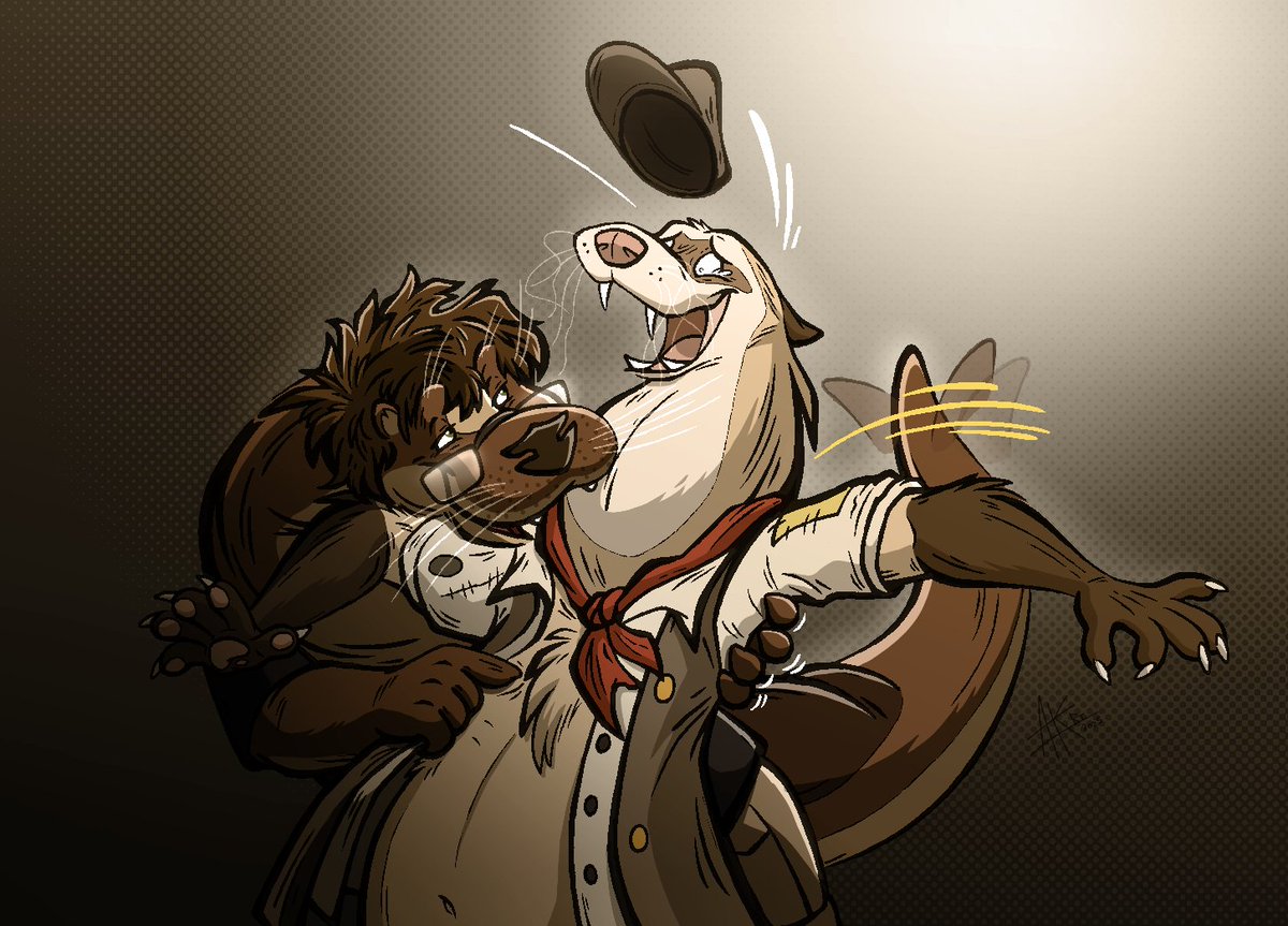 The most ticklish of the noodles and me~🦦🦦

The brown guy teasing on his white man, you got to love that sort of interactions... ^///^

A special gift I made for my buddy <a href="/BosonicVinegar/">Wombat For Hire</a> featuring his characters Jeremy(otter) and the Sully(ferret)