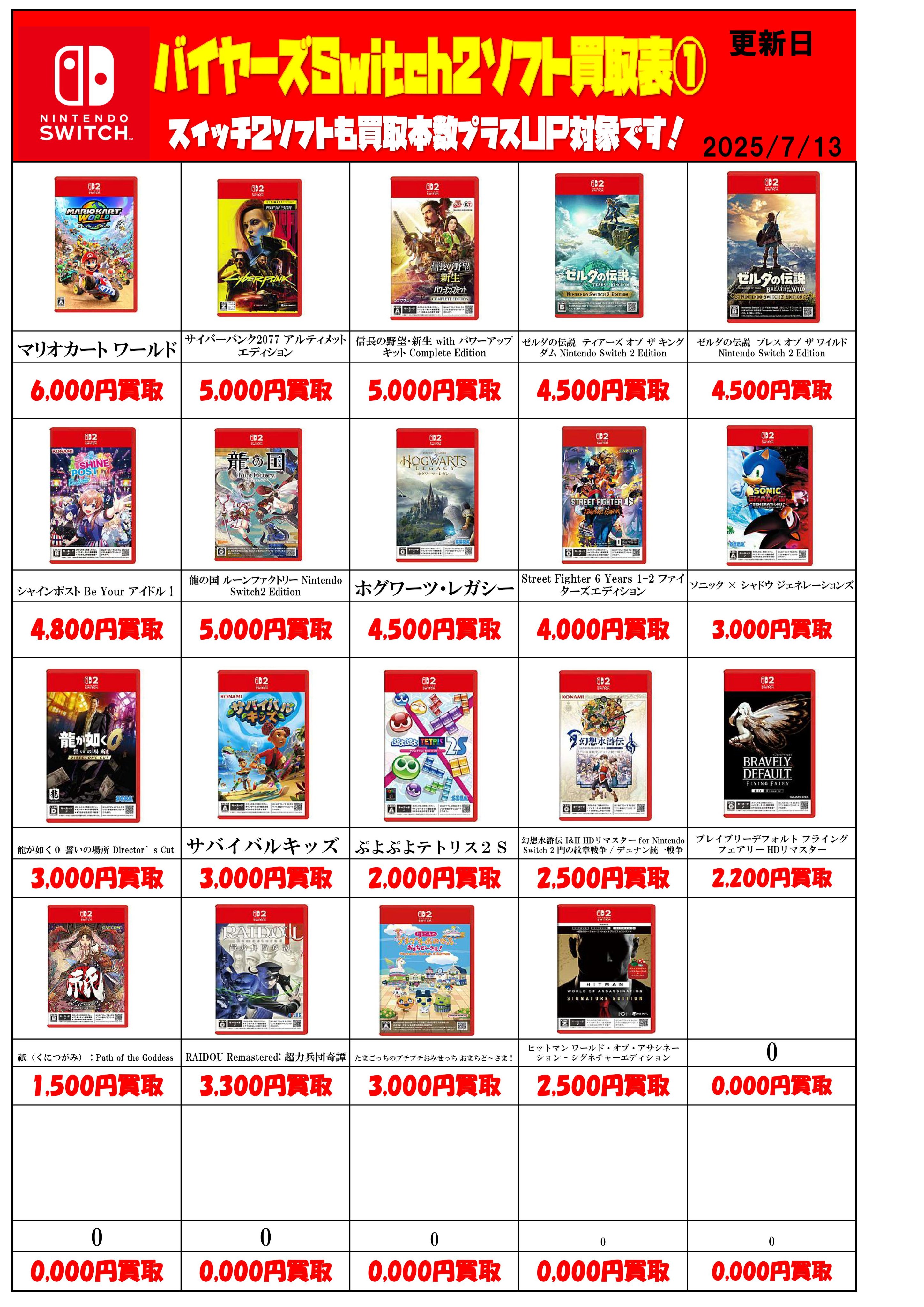 スイッチソフトまとめ売り THE_BUYERS【バイヤーズ】☆マンガ倉庫太宰府店プロデュースの