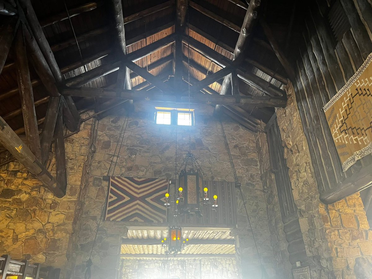 AZSecretary's tweet image. Devastated to hear that a historic Arizona treasure, the North Rim’s iconic Grand Canyon Lodge, was destroyed by fire. Keeping all firefighters and those directly impacted by this tragedy in my prayers (photo credit: AZ State Historic Preservation Office).