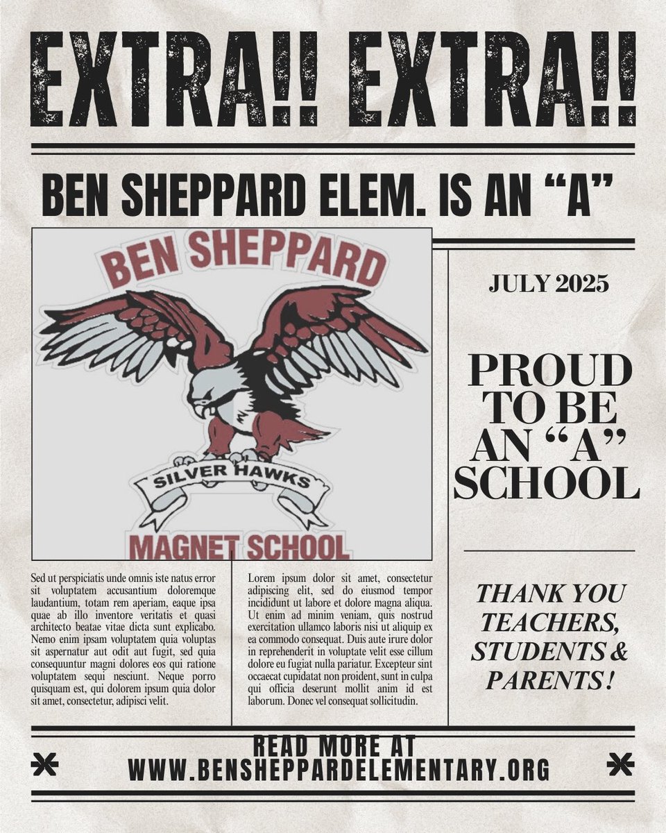 Bensheppardelementar (@bensheppardes) on Twitter photo We proudly announce 📣 that Ben Sheppard Elementary Magnet School is an “A” school ! Thank you to our teachers, students , and parents for your unwavering dedication to teaching and learning! <a href="/SuptDotres/">Jose L. Dotres, Ed.D.</a> <a href="/MariTereMDCPS/">Mari Tere Rojas🍎</a> <a href="/RobertoAlonsoFL/">RobertoJAlonso</a> <a href="/MDCPS/">Miami-Dade Schools</a> <a href="/MDCPSSTEAM/">M-DCPS STEAM</a> <a href="/miamimagnets/">Miami Magnet Schools</a> We proudly announce 📣 that Ben Sheppard Elementary Magnet School is an “A” school ! Thank you to our teachers, students , and parents for your unwavering dedication to teaching and learning! <a href="/SuptDotres/">Jose L. Dotres, Ed.D.</a> <a href="/MariTereMDCPS/">Mari Tere Rojas🍎</a> <a href="/RobertoAlonsoFL/">RobertoJAlonso</a> <a href="/MDCPS/">Miami-Dade Schools</a> <a href="/MDCPSSTEAM/">M-DCPS STEAM</a> <a href="/miamimagnets/">Miami Magnet Schools</a>