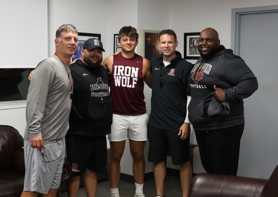 Miles Gaito (@milesgaito) on Twitter photo Excited to have earned an Offer from <a href="/BrownU_Football/">Brown Bears Football</a> after a great camp!
Thank you <a href="/BrownHCPerry/">James Perry '00</a> <a href="/Coach_Mul/">Dan Mulrooney</a> <a href="/CoachPDeCapito/">Phil DeCapito</a> and <a href="/CoachBAM93/">Bryan Anthony Murray</a> for the opportunity! #AMDG
<a href="/CoachMmiller15/">Matt Miller</a> <a href="/IgnatiusFB/">Saint Ignatius Football</a> <a href="/KerryNeal56/">Kerry Neal</a> <a href="/CoachZayyy/">Isaiah Lee</a> <a href="/Coachlanese13/">Coach George</a> <a href="/CoachDunny/">Mike Donovan</a> <a href="/Beastupacademy/">Coach Melik Brown</a> <a href="/twftraining/">Brandon Tucker / Trenchwarfare</a> Excited to have earned an Offer from <a href="/BrownU_Football/">Brown Bears Football</a> after a great camp!
Thank you <a href="/BrownHCPerry/">James Perry '00</a> <a href="/Coach_Mul/">Dan Mulrooney</a> <a href="/CoachPDeCapito/">Phil DeCapito</a> and <a href="/CoachBAM93/">Bryan Anthony Murray</a> for the opportunity! #AMDG
<a href="/CoachMmiller15/">Matt Miller</a> <a href="/IgnatiusFB/">Saint Ignatius Football</a> <a href="/KerryNeal56/">Kerry Neal</a> <a href="/CoachZayyy/">Isaiah Lee</a> <a href="/Coachlanese13/">Coach George</a> <a href="/CoachDunny/">Mike Donovan</a> <a href="/Beastupacademy/">Coach Melik Brown</a> <a href="/twftraining/">Brandon Tucker / Trenchwarfare</a>