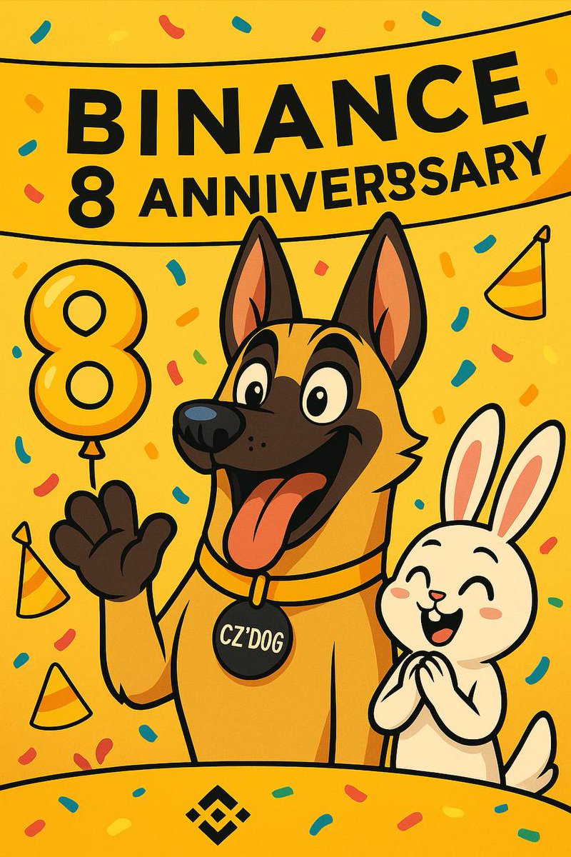 The broccoli714 community is sending congratulations to Binance on its 8th anniversary on July 14th. This is really a meaningful and interesting thing. I wish Binance will become stronger and stronger, Happy Birthday to Binance.#BROCCOLI714  <a href="/cz_binance/">CZ 🔶 BNB</a> <a href="/binance/">Binance</a>  <a href="/heyibinance/">Yi He</a>