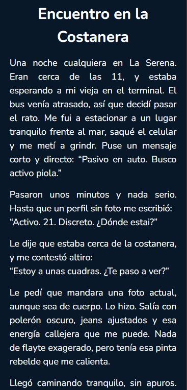 𝗥𝗘𝗟𝗔𝗧𝗢: ENCUENTRO EN LA COSTANERA 🍆🔥

𝗥𝗘𝗟𝗔𝗧𝗢 𝗖𝗢𝗠𝗣𝗟𝗘𝗧𝗢: kyunix.com/encuentro-en-l…