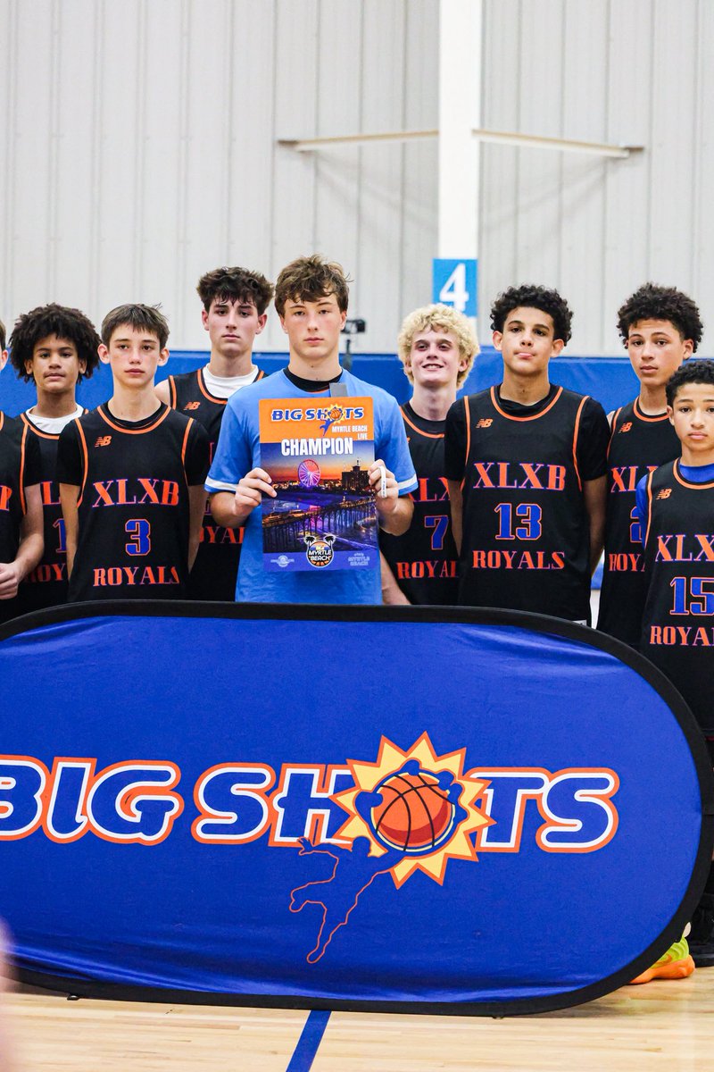 #BIGSHOTS #MyrtleBeachLive 

🏆 14u GOLD CHAMPIONSHIP 🏆

CHAMPS: XLXB Royals - 50 

RUNNER UP: AP Wolverines - 35 

TOURNAMENT MVP: 10 Ethan Johnson 11 

Johnson averaged 9.8 ppg on the weekend