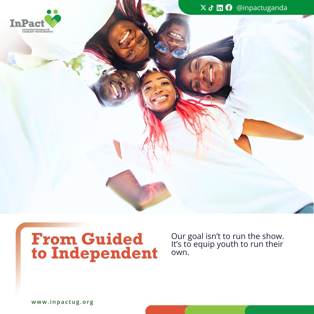 From Guided to Independent!! We are determined to equip young people to run profitable businesses on their own.

How about you? Join the movement today!
#InpactUganda