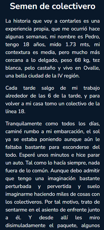 𝗥𝗘𝗟𝗔𝗧𝗢: SEMEN DE COLECTIVERO 🍆🔥

𝗥𝗘𝗟𝗔𝗧𝗢 𝗖𝗢𝗠𝗣𝗟𝗘𝗧𝗢: kyunix.com/semen-de-colec…