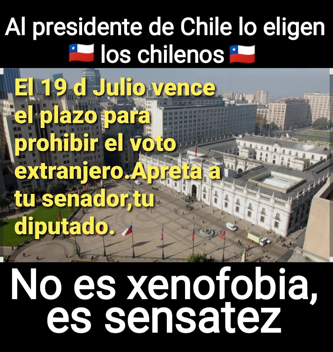NO AL VOTO EXTRANJERO!!!!
CORTEN LA ESTUPIDEZ!!!
 LA DERECHA MISERABLE REGALANDO EL PAÍS!!
BASTA!!!!!