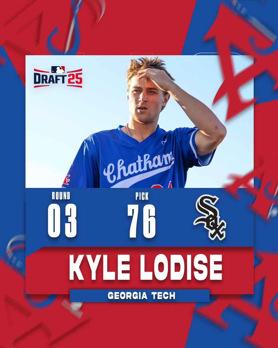 Chatham Anglers (@chathamanglers) on Twitter photo Former Chatham shortstop Kyle Lodise (β24) has been selected 76th overall by the Chicago White Sox in the 2025 MLB Draft.
The <a href="/GTBaseball/">Georgia Tech Baseball</a> star hit three homers for the Anglers last summer before tallying a 1.095 OPS this past spring at Georgia Tech. Former Chatham shortstop Kyle Lodise (β24) has been selected 76th overall by the Chicago White Sox in the 2025 MLB Draft.
The <a href="/GTBaseball/">Georgia Tech Baseball</a> star hit three homers for the Anglers last summer before tallying a 1.095 OPS this past spring at Georgia Tech.