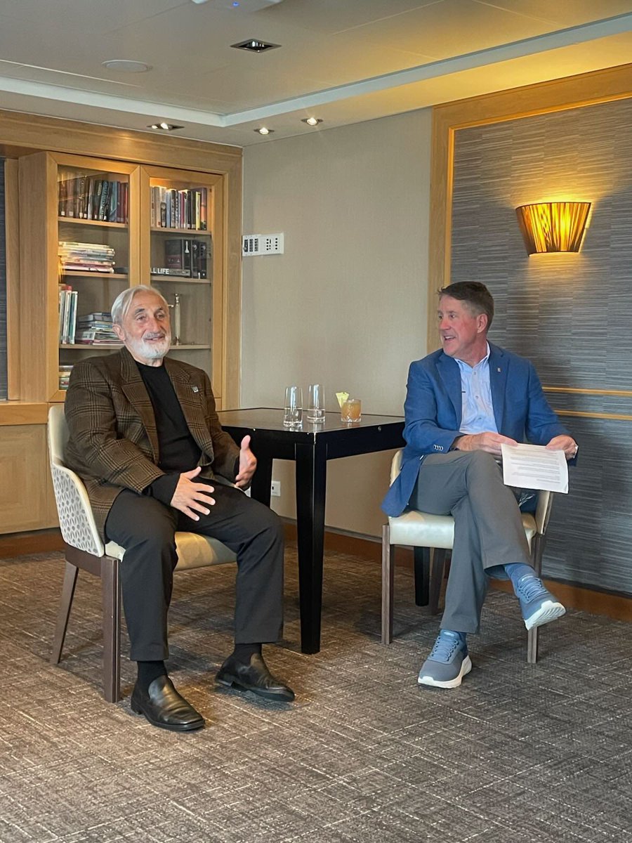 At a <a href="/NorthwoodU/">Northwood University</a> event, in conversation with President <a href="/kentmacdonald/">Kent MacDonald</a>.
