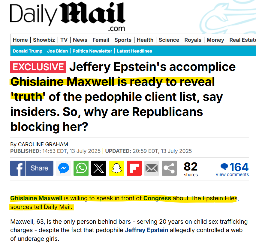 Ghislaine Maxwell didn't kill herself 😂