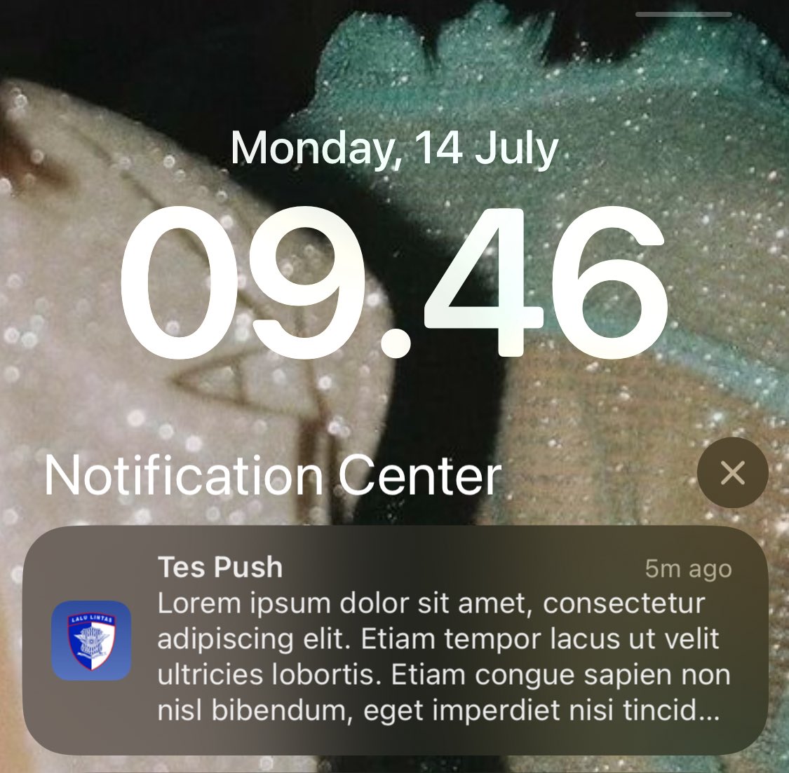 Aplikasi Digital Korlantas siapa developernya sih. Test push notifications aja bocor ke user. TES lagi TES bukan TEST