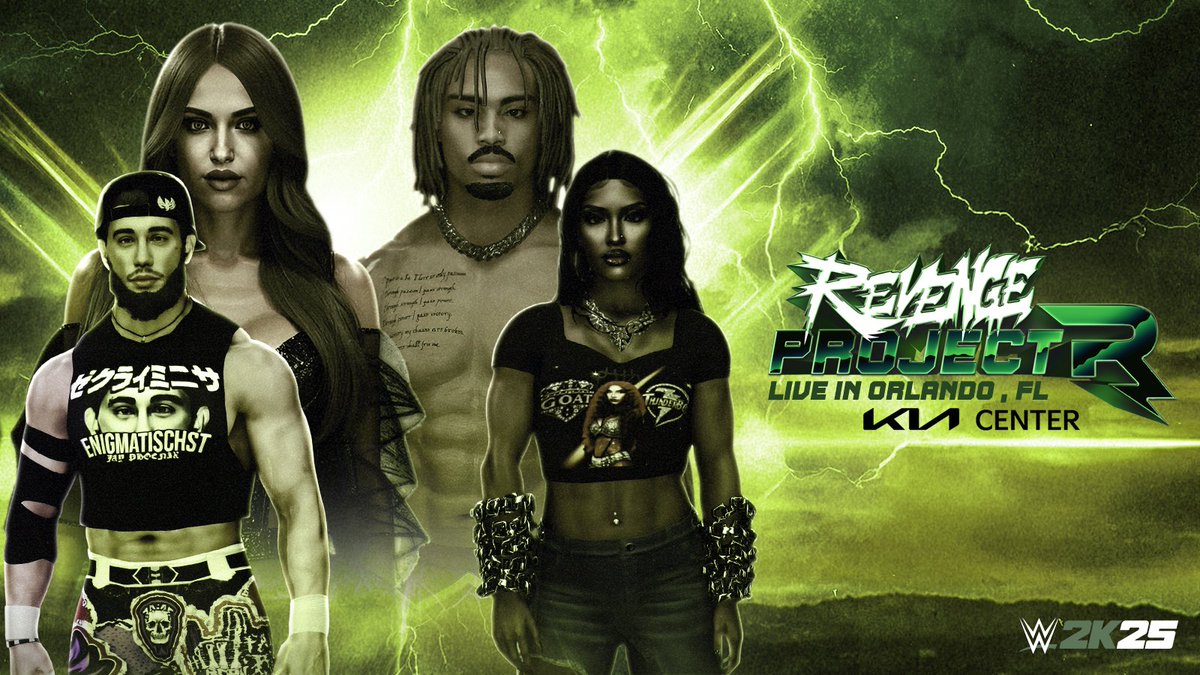 REVENGE: Project R will be in Orlando, Florida at the Kia Center soon! 🟢🔥

DATE: TBA

#WWE2K #WWE2K25 #WWEGames