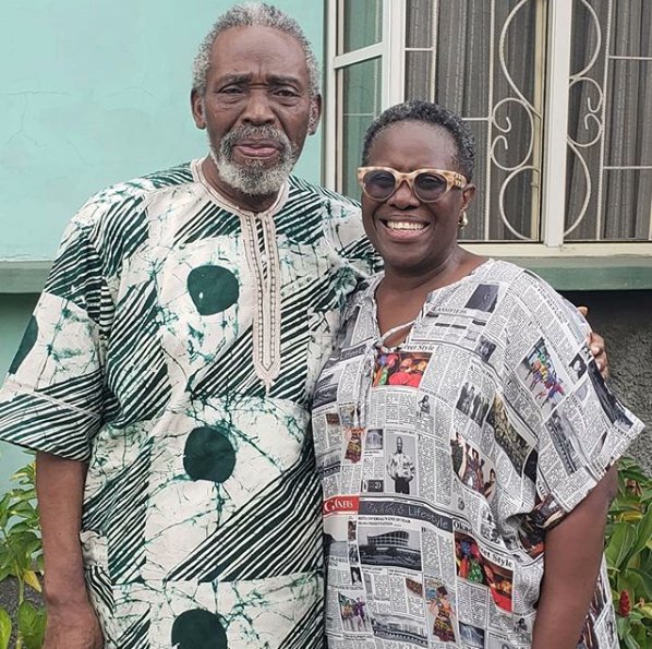 bodedolu's tweet photo. Joke Silva celebrates husband, Olu Jacobs at 83 https://t.co/R6NNVFcrGu https://t.co/oOwBS9xkUK