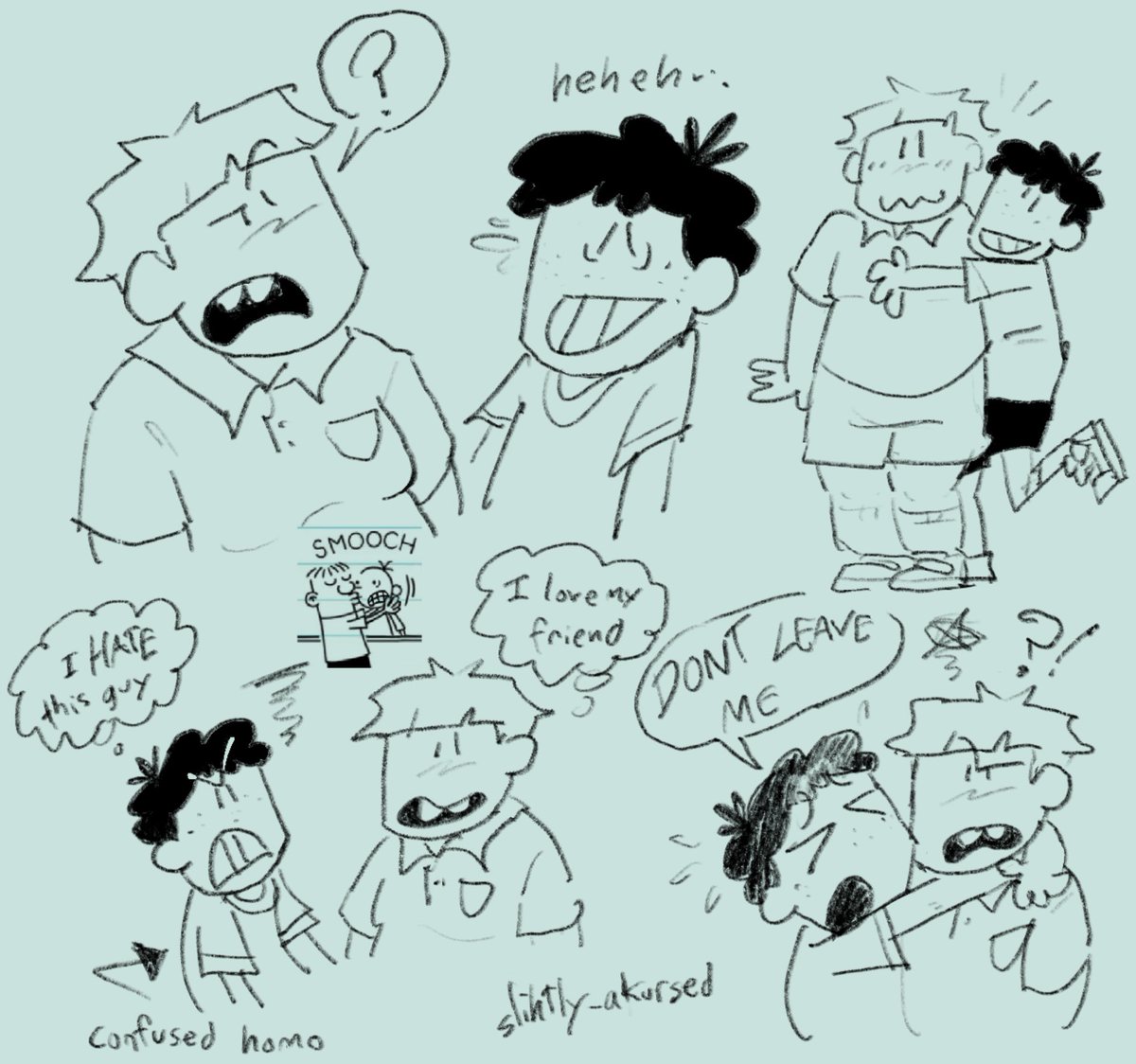 slihtly_akursed's tweet image. Like okay 
(Greg x Rowley)
#doawk #diaryofawimpykid