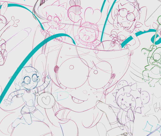 This one's been in my sketches for a while, pre-Poppy update. I need to update my meet-the-artist post too.. Hmmm