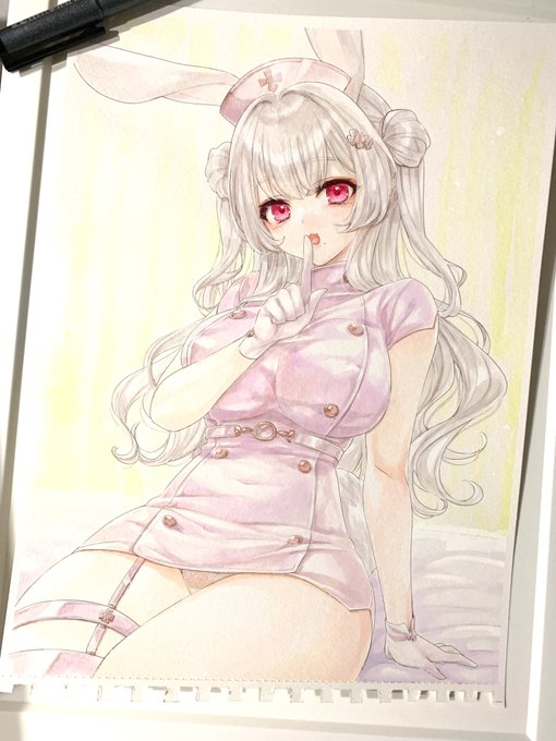 うさうさナースとひみつのしんさつ #アナログイラスト
