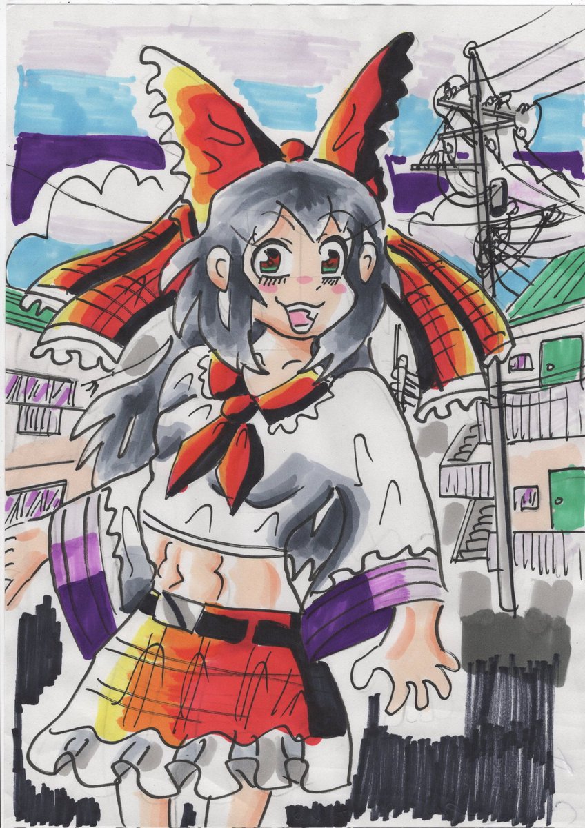 アルベロベロ　チュニック　ギミックだまし絵 OLLEBOREBLA アルベロベロ チュニック 手荷物検査 ぶたさん 刺繍