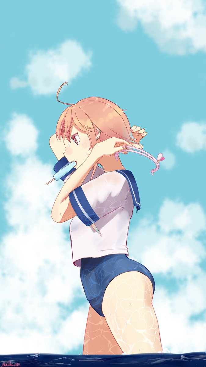 伊58(艦これ) 「#画像だけで夏を感じさせる選手権 再掲ゴーヤ」|じっこーさんのイラスト