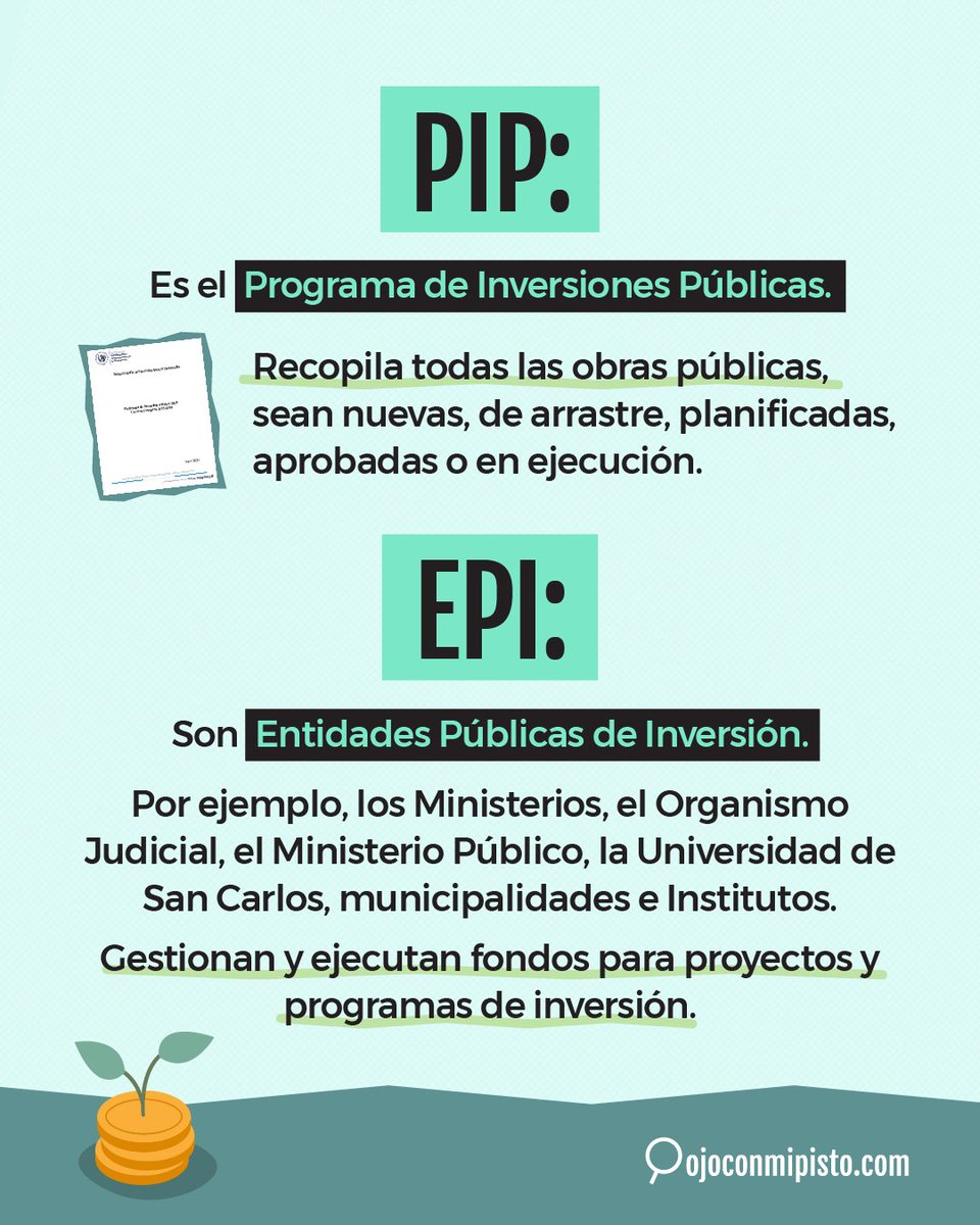 _ojoconmipisto's tweet image. Conoce algunos términos y recursos que se utilizan para fiscalizar la ejecución de fondos💰 de los Consejos de desarrollo🔍 y más sobre la participación ciudadana🙋🏽‍♀️🙋🏽, como #Siscode, #SNIP y #Siprocode, entre otros. 👇