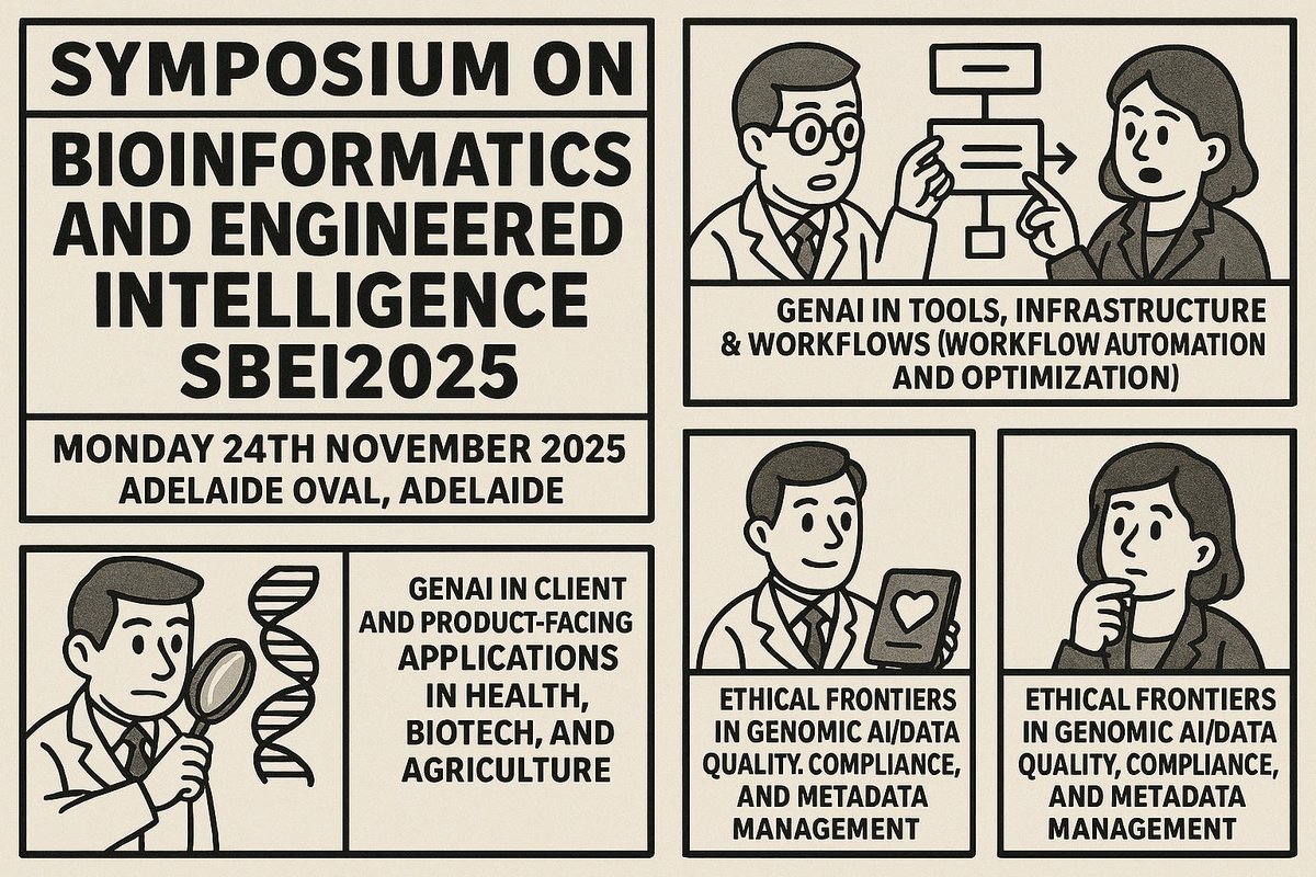 doppeldata's tweet image. Interested in how #GenAI is transforming research, diagnostics & tech? #SBEI25 at #ABACBS25 will unite scientists, engineers & founders applying GenAI in the real world.
24 Nov | Adelaide Oval
Site will reflect ongoing program updates: abacbs.org/sbei2025
Image by GenAI