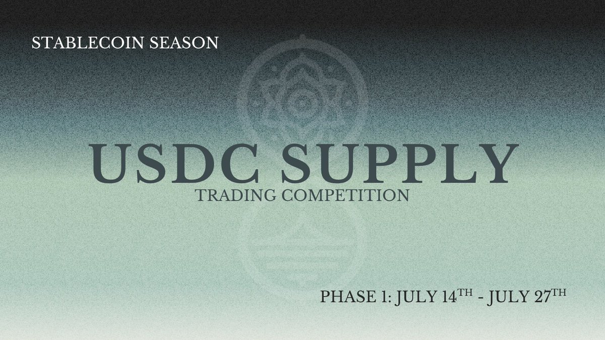 42space's tweet image. The time for Stablecoin Season has come ⚔️

Alkimiya’s USDC Supply Trading Competition is live!

Test your edge. Climb the leaderboard. Earn serious rewards.

Let’s see who can dominate the USDC Supply Markets.

More on what’s in store 👇