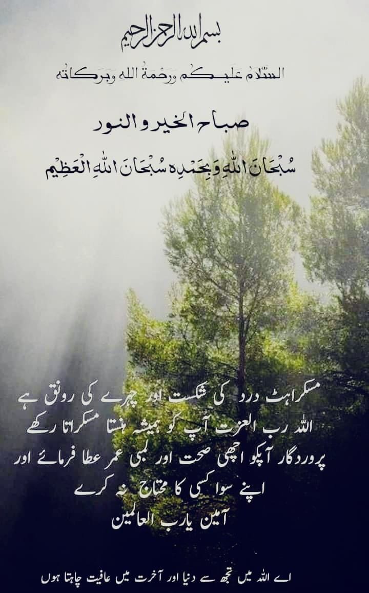 ﷽
السلام علیکم ورحمة اللہ وبرکاته🌹 
⁧#خاتم_النبیین_محمدﷺّ⁩
#درود_وسلام⁩

اے ہمارے پروردگار! تیری رحمت اور تیرا علم ہر چیز پہ حاوی ہے ، پس تو انہیں بخش دے جو لوگ توبہ کرتے ہیں اور تیری راہ پر چلتے ہیں اور تو انہیں دوزخ  کے  عذاب  سے بھی بچا لے ۔
آمین یارب العالمین