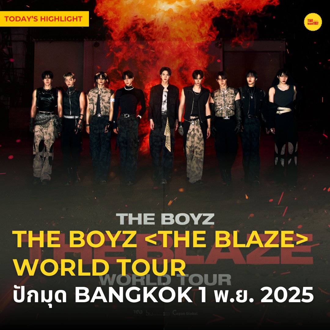 tingmonthly's tweet photo. [TODAY HILIGHT]
THE B ไทยเตรียมตัวให้พร้อม 
(THE BOYZ) [THE BLAZE] WORLD TOUR in BANGKOK

พบกัน 1 พ.ย. 2525 

#THEBOYZ #더보이즈 #THEBLAZE #더블레이즈